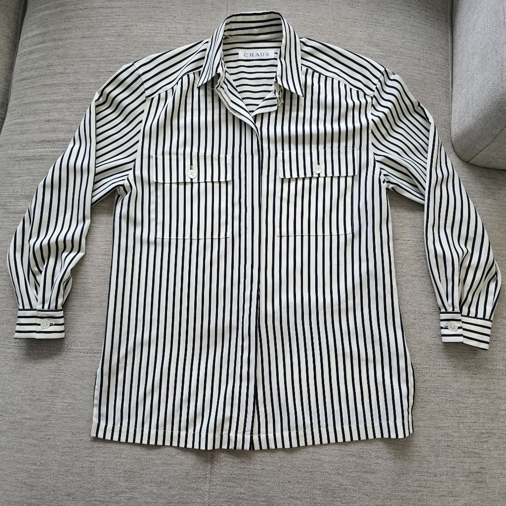 CHAUS Striped Blouse Women's Size 4